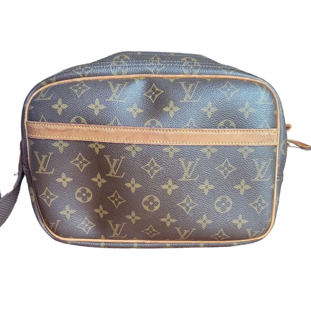 Louis Vuitton Monogram Canvas Crossbody Bag Brown Tan